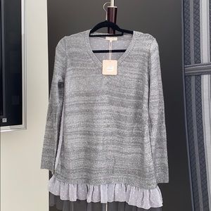 V Neck sweater Dress grey S/M